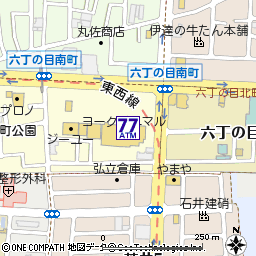 ヨークベニマル仙台六丁の目店（セブン銀行との共同利用ＡＴＭ）付近の地図