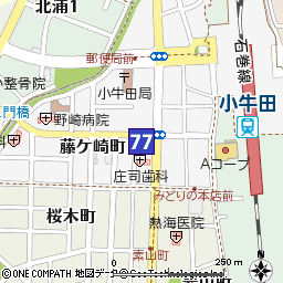 小牛田支店付近の地図
