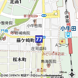 小牛田支店付近の地図