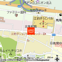 江釣子ショッピングセンター付近の地図