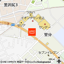 焼肉レストランカンドカン北上店付近の地図