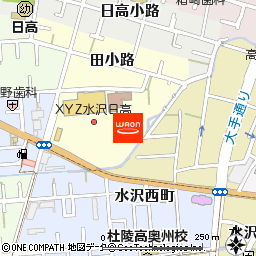 サンデー水沢日高店付近の地図