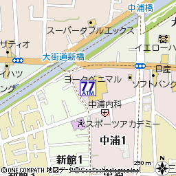 ヨークベニマル中浦店付近の地図