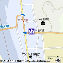 米谷付近の地図