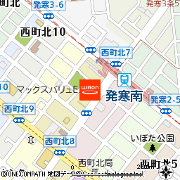 マックスバリュエクスプレス発寒南駅前店付近の地図