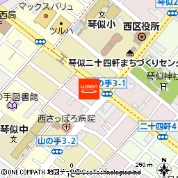 まいばすけっと山の手3条1丁目店付近の地図