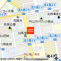 まいばすけっと北3条西24丁目店付近の地図