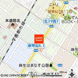 まいばすけっと新琴似6条1丁目店付近の地図