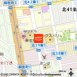 クリーニングエース　マックスバリュ北４０条店付近の地図