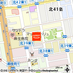クリーニングエース　マックスバリュ北４０条店付近の地図