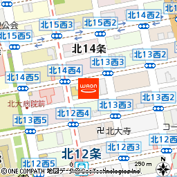 まいばすけっと北13条西3丁目店付近の地図