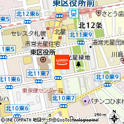 まいばすけっと北11条東8丁目店付近の地図