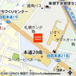 札幌ホンダ　部品事業部付近の地図