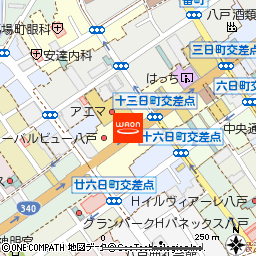 八戸美晴屋店付近の地図