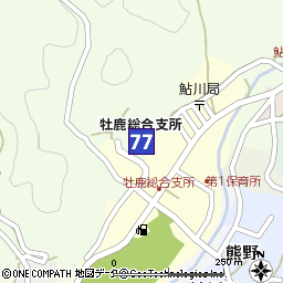 鮎川支店付近の地図