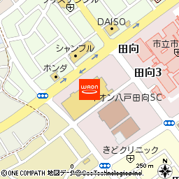 イオン八戸田向店付近の地図