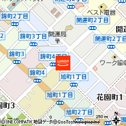 みゅうじっくはうす歌屋 留萌店付近の地図