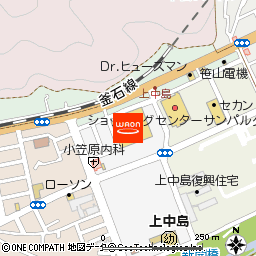 サンデー釜石店付近の地図