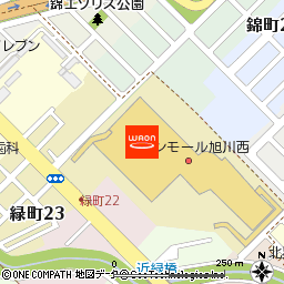 イオン旭川西店付近の地図