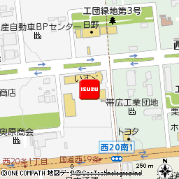 東北海道いすゞ自動車株式会社・帯広支店付近の地図