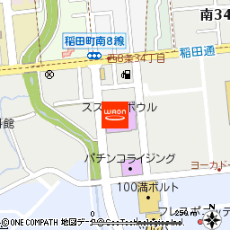 みゅうじっくはうす歌屋 帯広稲田店付近の地図
