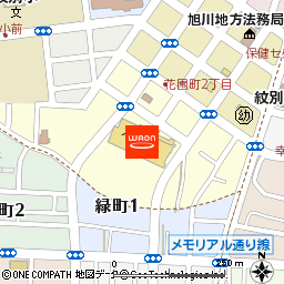 イオン紋別店付近の地図